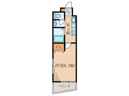 シルバーハイツ(1K/2階)の間取り写真