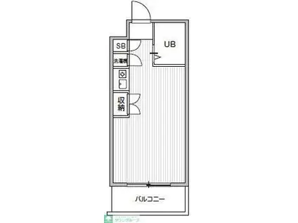 TS GARDEN都立大学II(ワンルーム/2階)の間取り写真