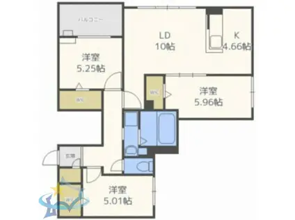 MセレクションステラII(3LDK/5階)の間取り写真