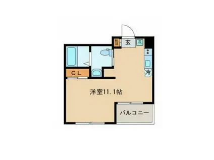 錦糸町インターナショナルレジデンス(ワンルーム/2階)の間取り写真