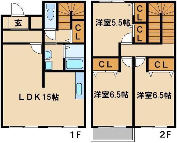 セピアコート(3LDK/1階)の間取り写真