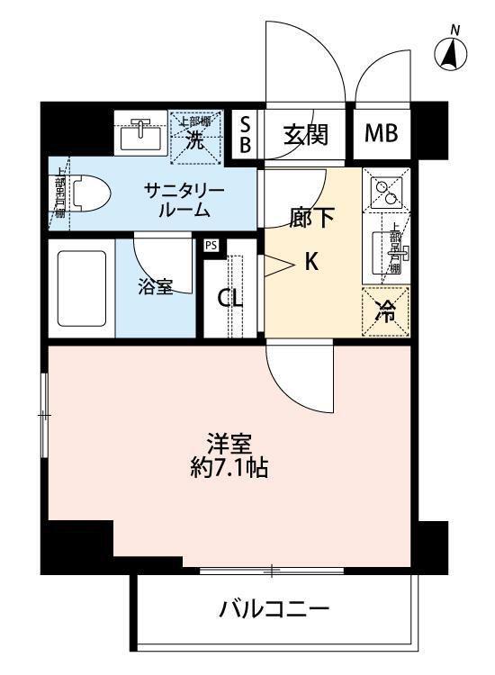 GRAND CONCIERGE 恵比寿(1K/7階)の間取り写真
