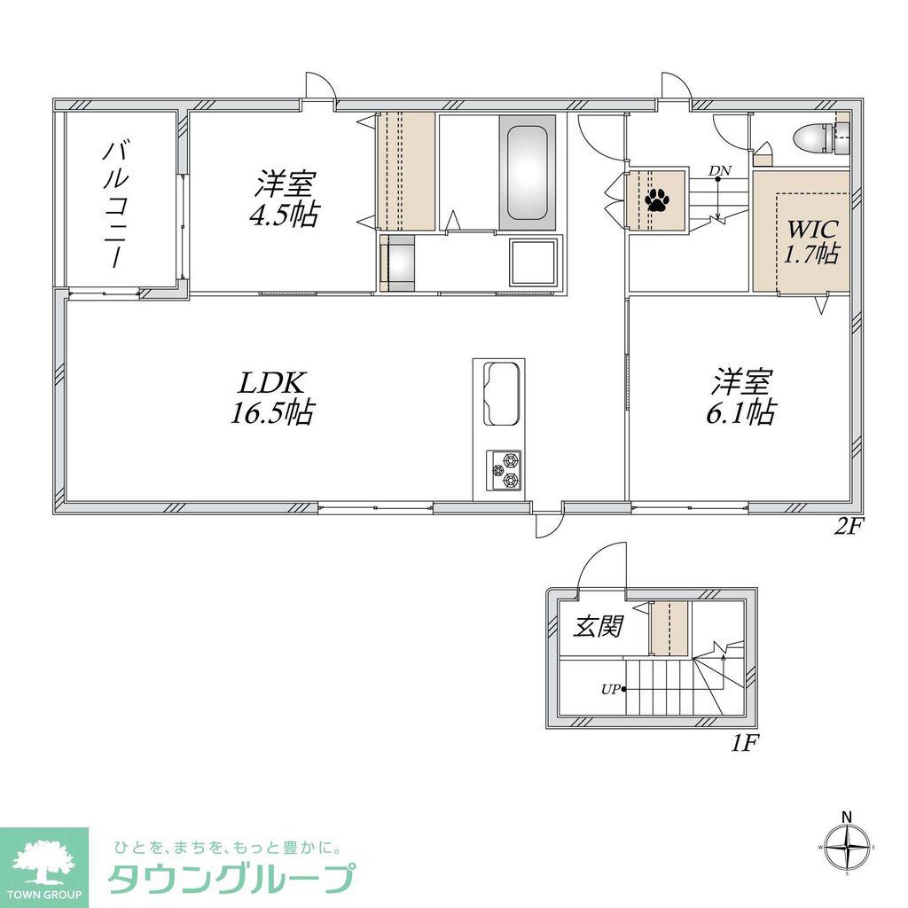 アーバンライフRAN(2LDK/2階)の間取り写真