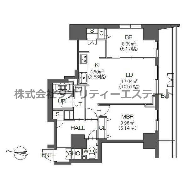 レジディア大通公園(2LDK/6階)の間取り写真