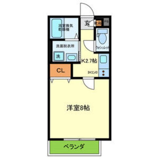 メルレーブK・S(1K/1階)の間取り写真