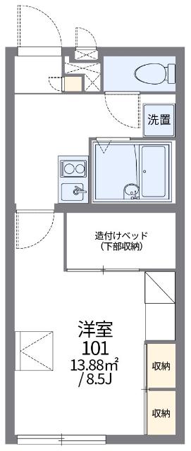 レオパレス上田乃郷(1K/1階)の間取り写真