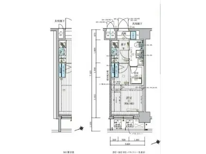 メインステージ北千住IV(1K/9階)の間取り写真