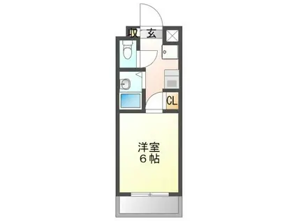 リストワール国分寺(1K/1階)の間取り写真