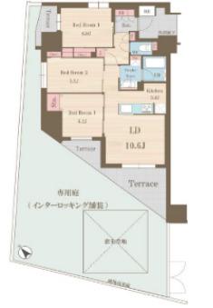 ジオ・イニシア田端(3LDK/1階)の間取り写真