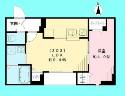 グレース・カーサ(1LDK/3階)の間取り写真