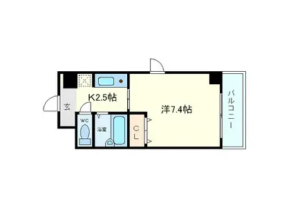 SK天六(ワンルーム/2階)の間取り写真