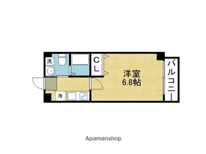 レジェンド・JS(1K/7階)の間取り写真