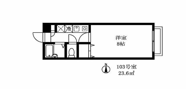 エクセル祐天寺(1K/1階)の間取り写真