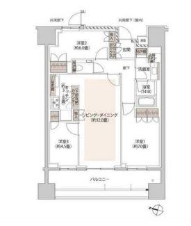 ザ・パークハウス本郷(3LDK/3階)の間取り写真