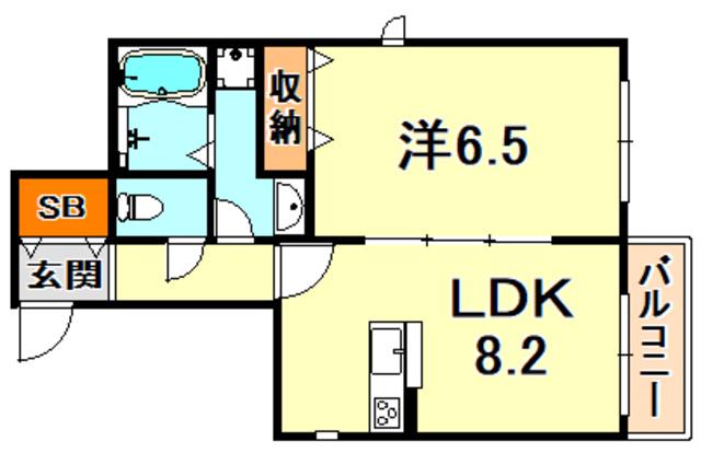 メゾン ココ(1LDK/3階)の間取り写真