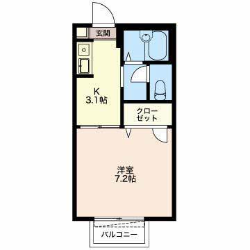 セフィラ江島(1K/2階)の間取り写真