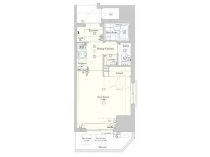 EXIM板橋区役所前(1K/3階)の間取り写真