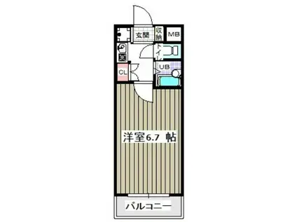 CBレジデンス行徳(1K/10階)の間取り写真