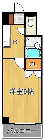 NO.35サーファーズプロジェクト2100小倉駅(1K/10階)の間取り写真