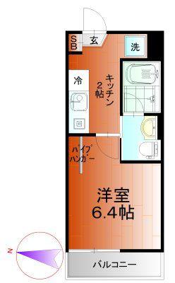 S.GRISE(1K/2階)の間取り写真
