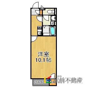クレイノWAVEIMPACTII(1K/1階)の間取り写真