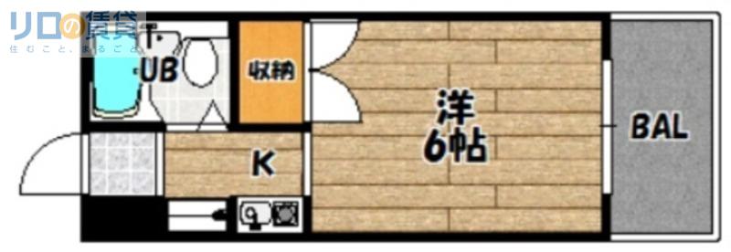 大昭マンション(1K/2階)の間取り写真