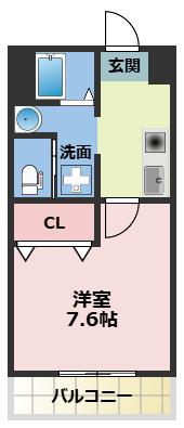 REVO門真(1K/3階)の間取り写真