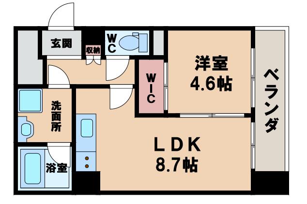 グレイス 阿倍野松崎(1LDK/6階)の間取り写真