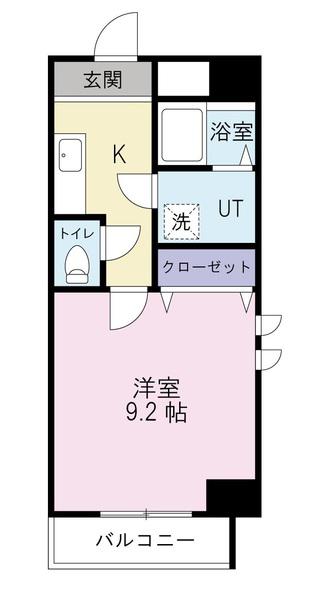 ヴィガラス永田町(1K/6階)の間取り写真