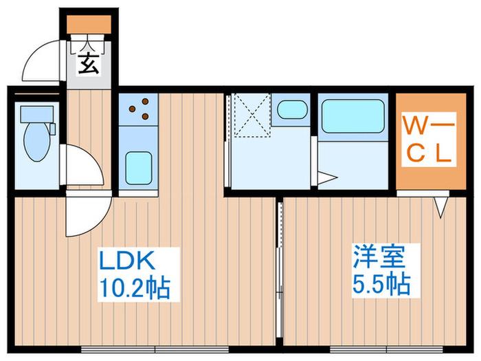 アミティエ24(1LDK/2階)の間取り写真