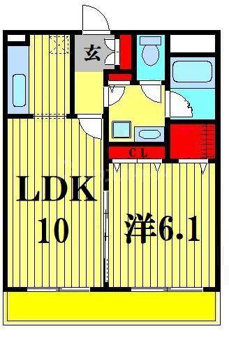 エクシードきよしが丘(1LDK/1階)の間取り写真