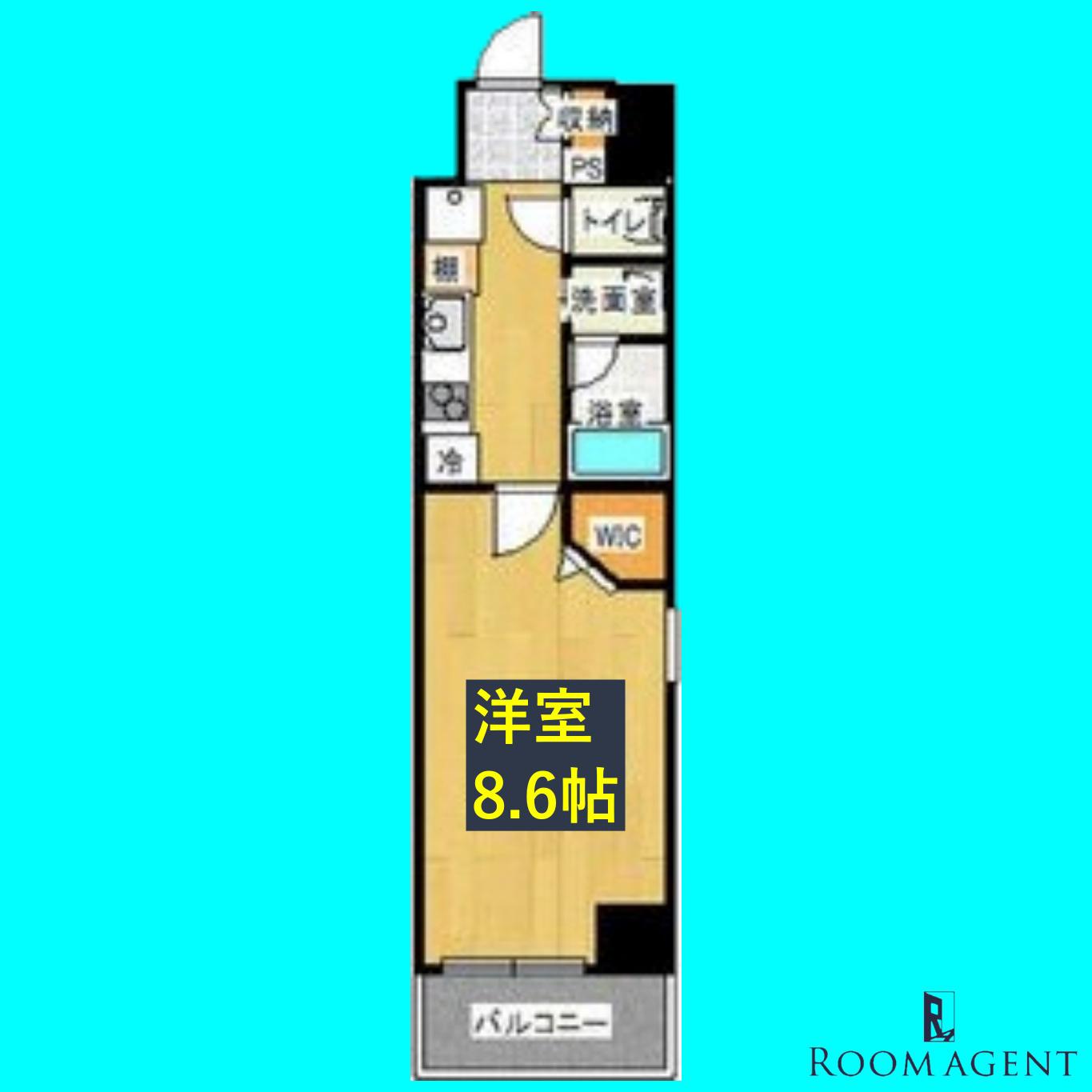 イースクエア並木(1K/8階)の間取り写真