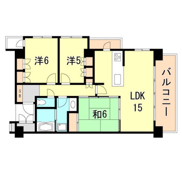 WILLDO西明石(3LDK/5階)の間取り写真
