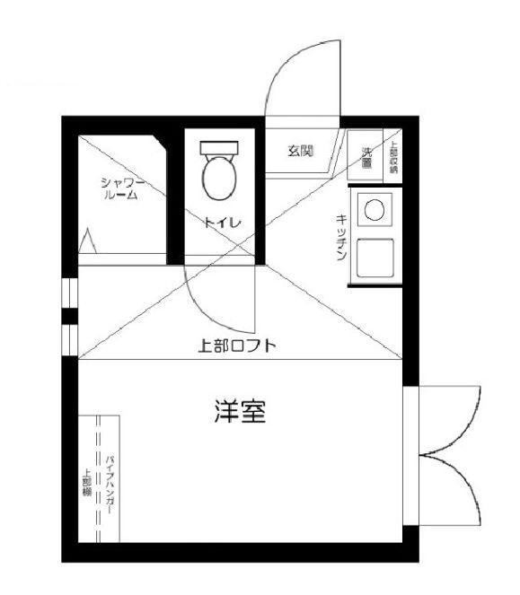 グレースベガ(ワンルーム/2階)の間取り写真