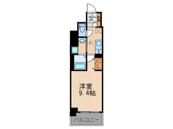 アスヴェル京都三条通702(1K/7階)の間取り写真