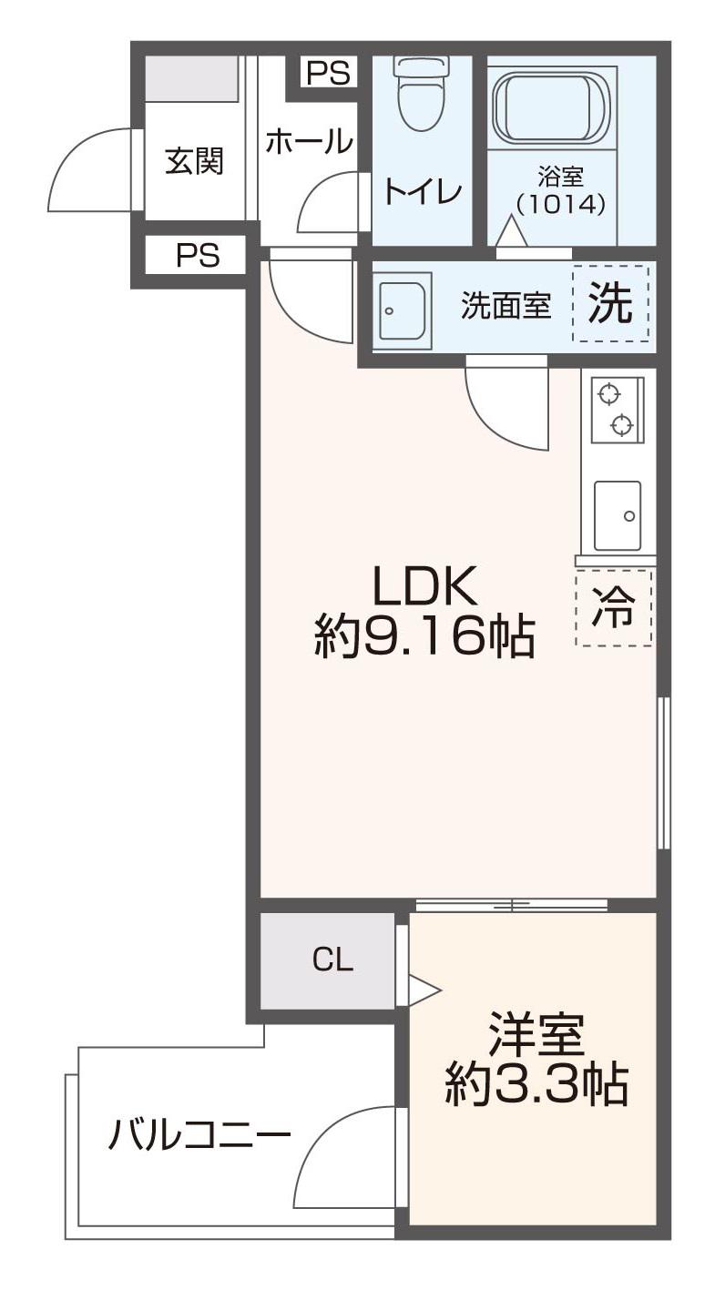FSTYLE東大阪吉松(1LDK/3階)の間取り写真