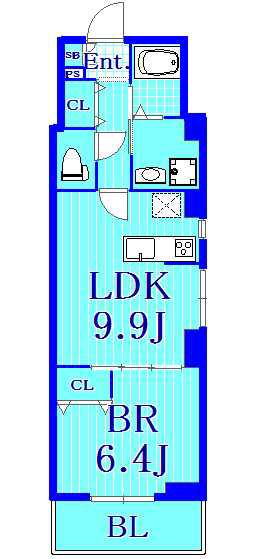 KAリリーマンション(1LDK/2階)の間取り写真