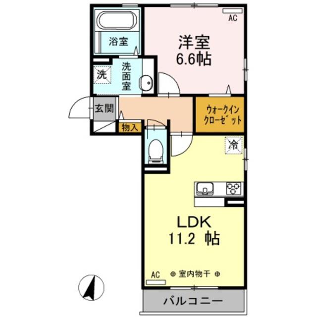 パディーフラッツ(1LDK/2階)の間取り写真