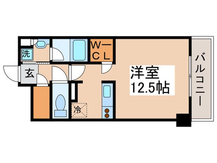 レジデンス両国駅前(ワンルーム/10階)の間取り写真