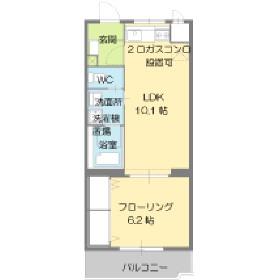 アップタウンアテナ(1LDK/3階)の間取り写真