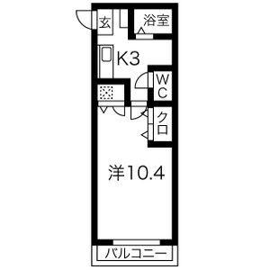 光レジデンス南館(1K/4階)の間取り写真