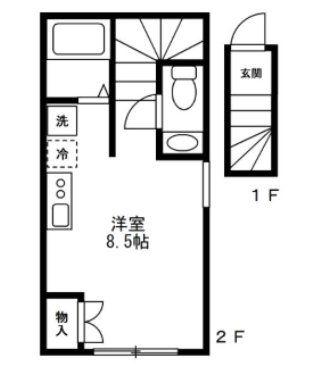コンフォルト井荻(ワンルーム/2階)の間取り写真