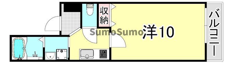 フジパレス塚口VI番館(1K/1階)の間取り写真