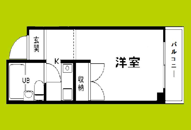 アルシャイン夕凪(1K/3階)の間取り写真