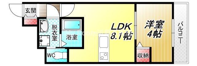 H-MAISON平野イーストIII(1LDK/3階)の間取り写真