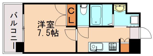 NO.111 ORIENTO TRADING TOWER CLUB O(1K/5階)の間取り写真