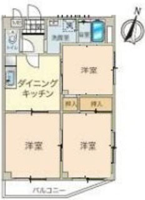 BCASA京王堀之内RE-BORN(3DK/3階)の間取り写真