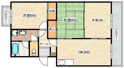 パストラル戸田(3DK/1階)の間取り写真