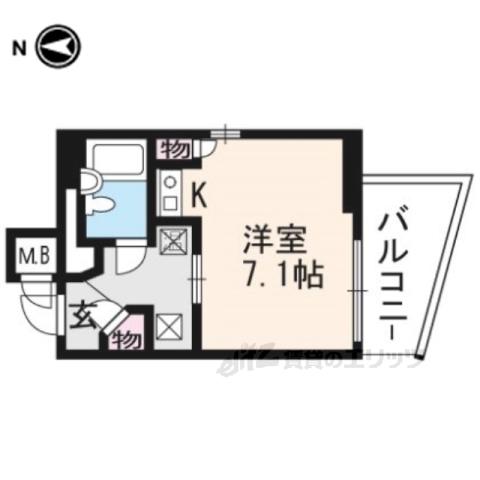 インペリアル烏丸今出川(ワンルーム/5階)の間取り写真