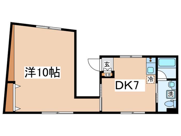 GLANZ(1DK/5階)の間取り写真
